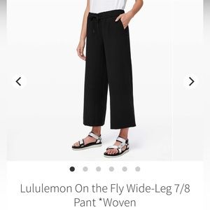 Lululemon On the Fly Wide-Leg 7/8 Pant *Woven - Gray Size 12